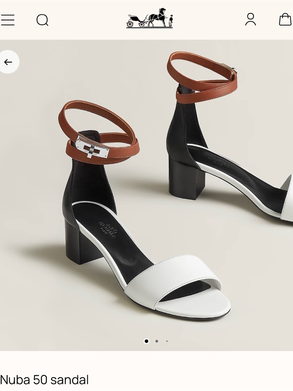 NIB Hermes Sold out Nuba 50 Sandals Kelly buckle